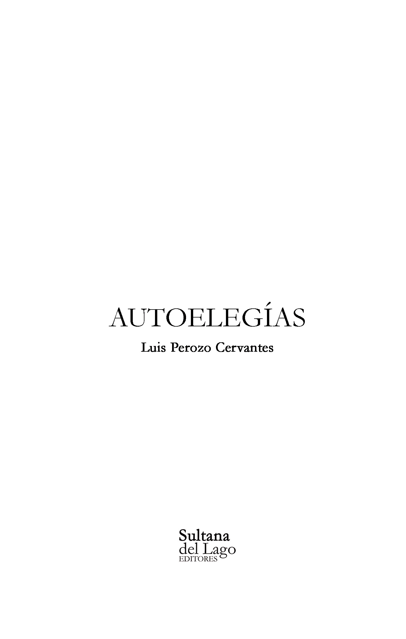 Autoelegias – Portada